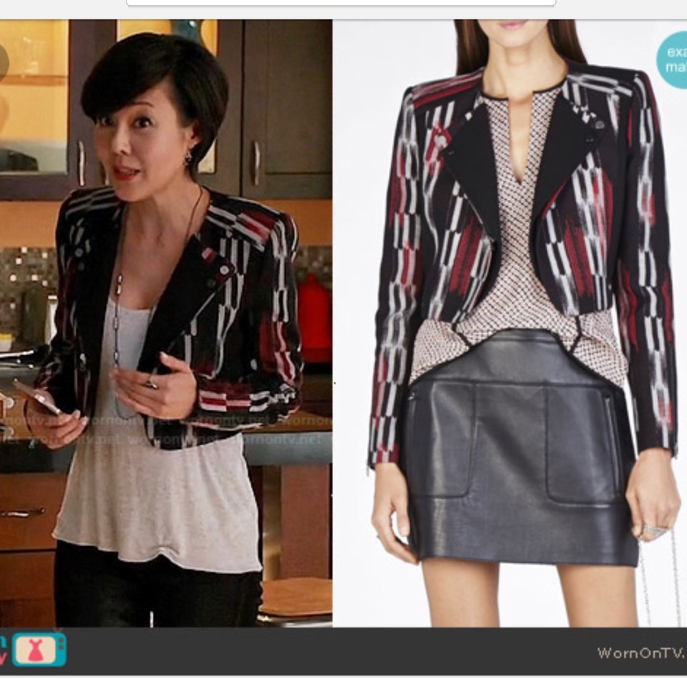 BCBG Maxazria Cropped Moto Jacket - Picture 1 of 8
